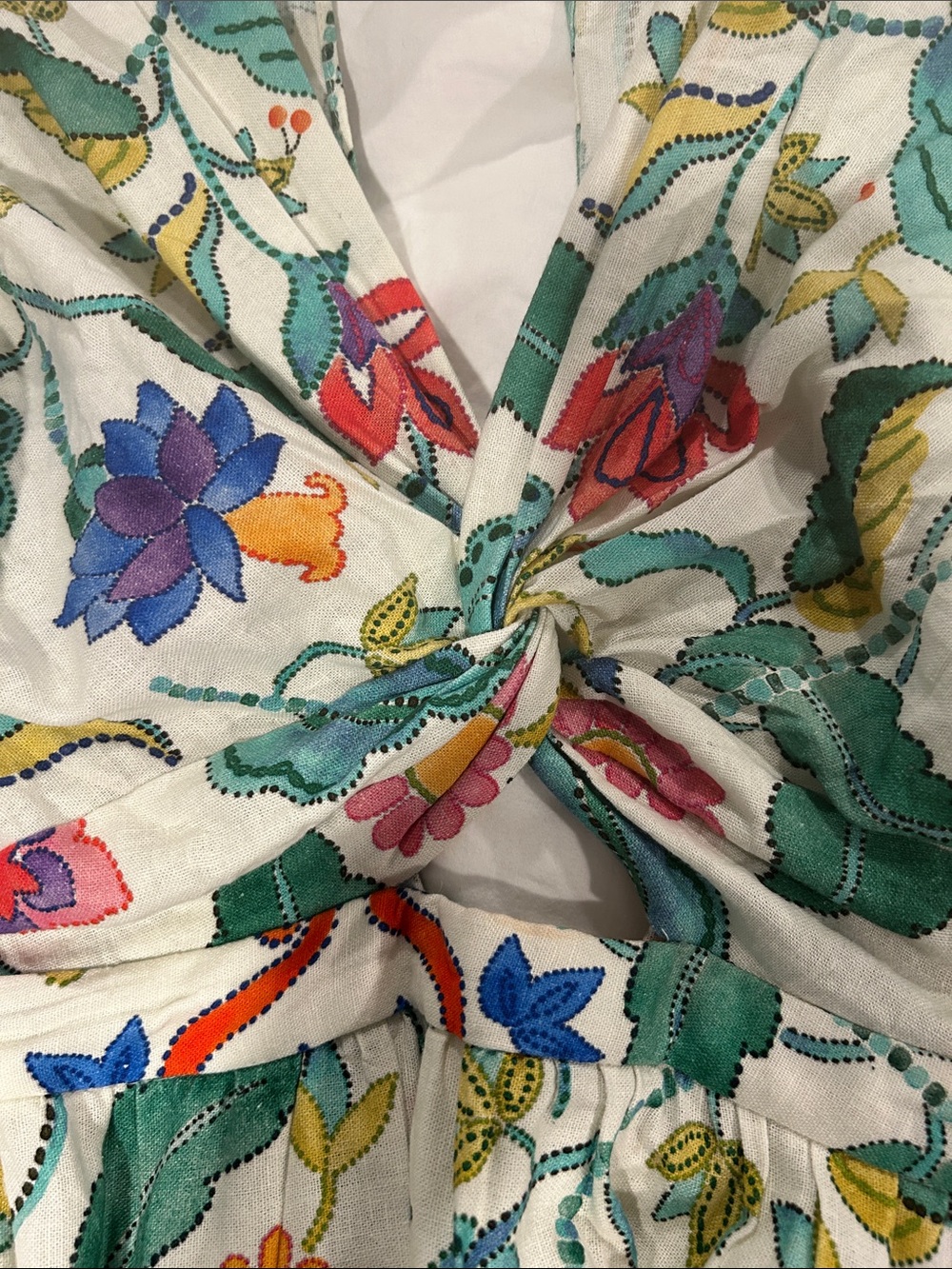 Zara Floral Printed Linen Blend Dress - Picture 5 of 5